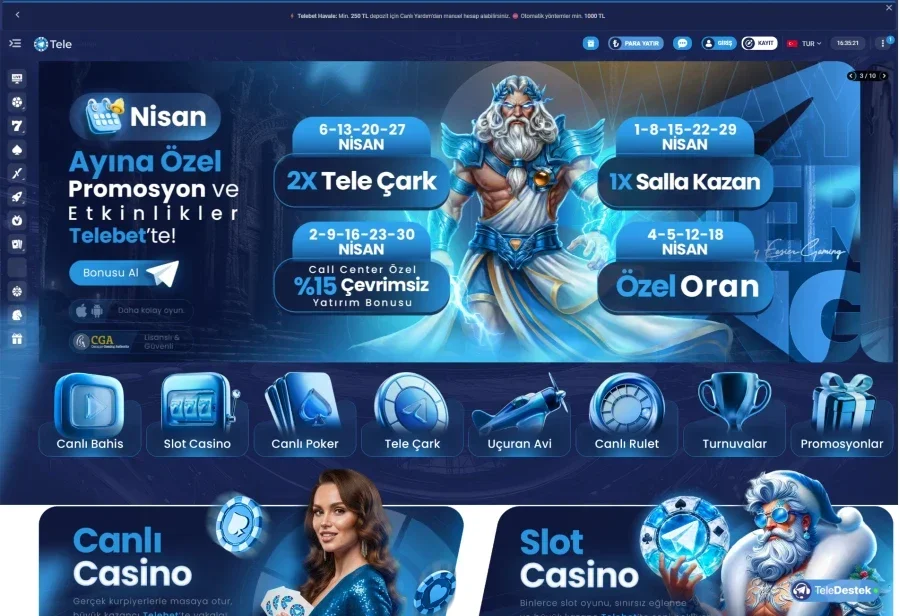 Telebet ekran görüntüsü